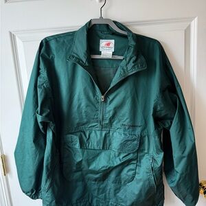 Vintage Green New Balance Windbreaker Jacket Embroidered 1/2 Zip RARE Medium